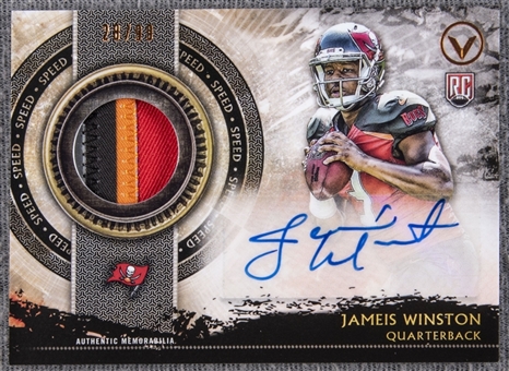 2015 Topps Shield of Honor #SHA- JW Jameis Winston Signed Patch Rookie Card (#28/99)